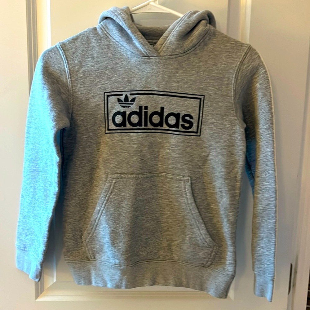 Boys Adidas Hoodie size small grey